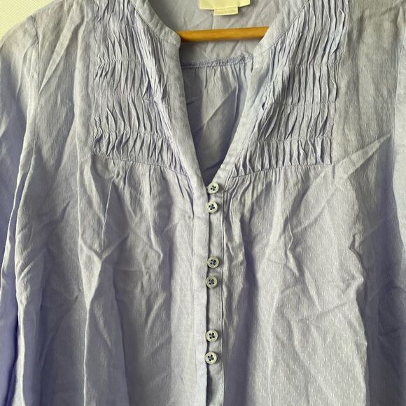 Anthropologie Maeve balloon sleeve purple blouse size 2 - Picture 5 of 8